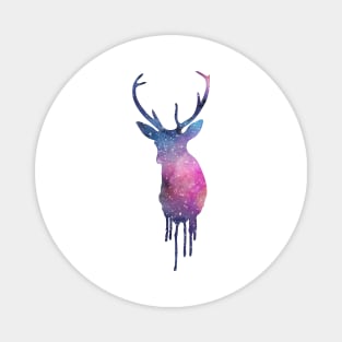 Watercolor cosmic deer Magnet